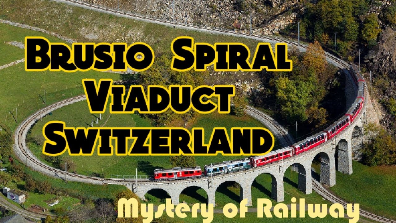 Brusio Spiral Viaduct /Kreisviadukt Brusio|Bernina Railway|Rhaetian Railway|Swiss Railwa|Switzerland