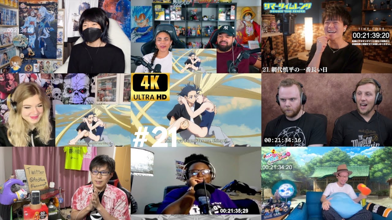 Summer Time Rendering Episode 21 Reaction Mashup | サマータイムレンダ 21話 アニメリアクション