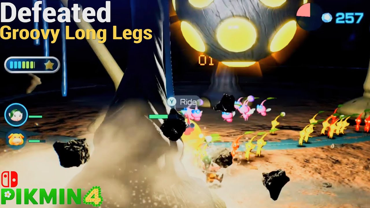 Pikmin 4 - Below-Grade Discotheque Cave All [100%] - Dance Pikmin! & Defeat Groovy Long Legs