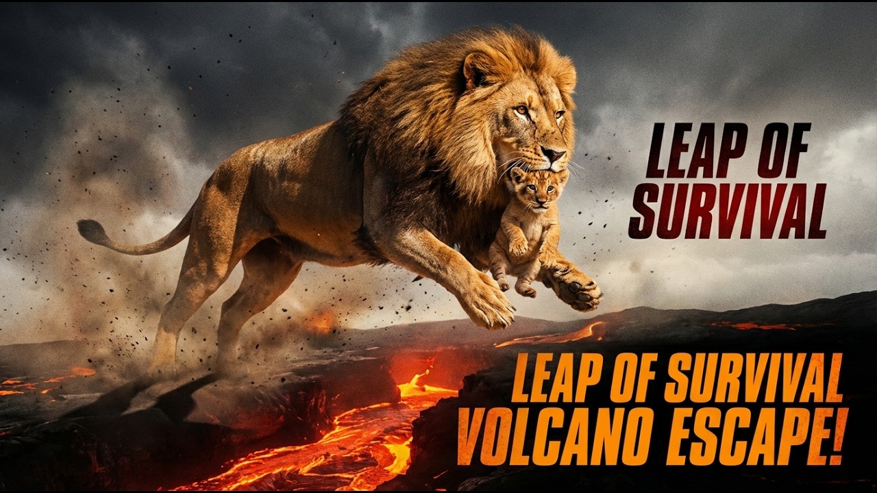 Trapped in Fire: Epic Lion Rescue During Massive Volcano Eruption! 🌋🦁