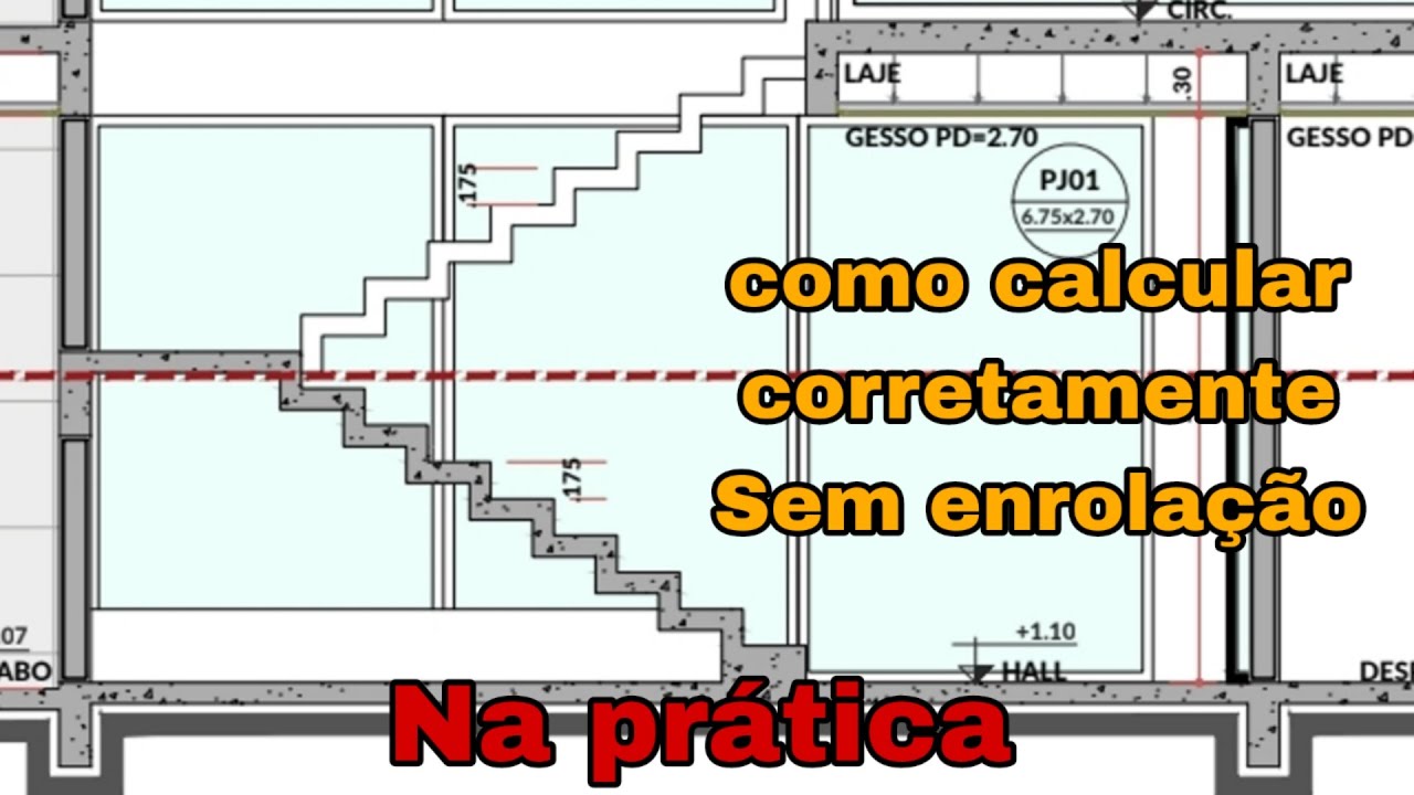Como calcular escada em U completo.