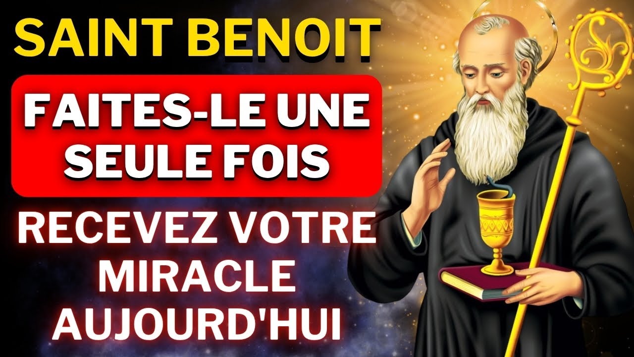 PRIÈRE À SAINT BENOÎT – PROTECTEUR CONTRE LE MAL ET LA MALCHANCE✝️POUR DÉBLOQUER TOUTE SITUATION