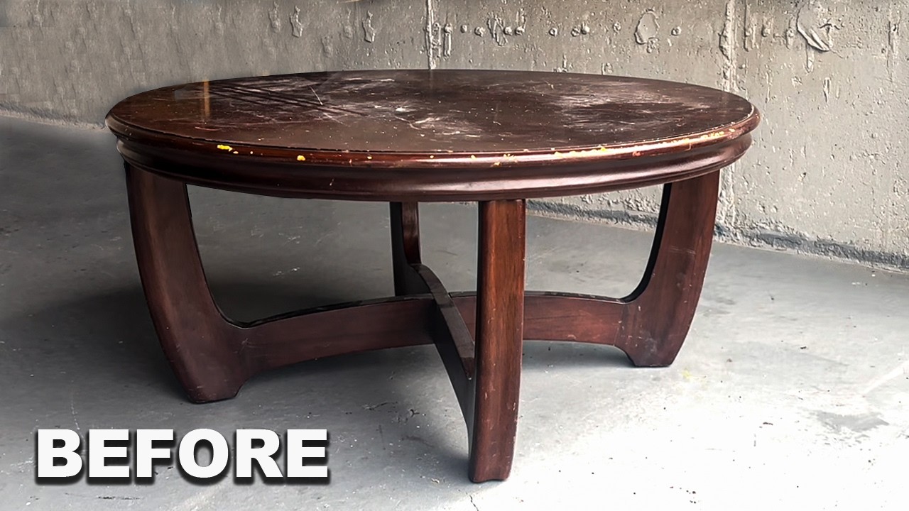 Thrift Store Coffee Table Gets a Mid-Century Modern Inspired Makeover