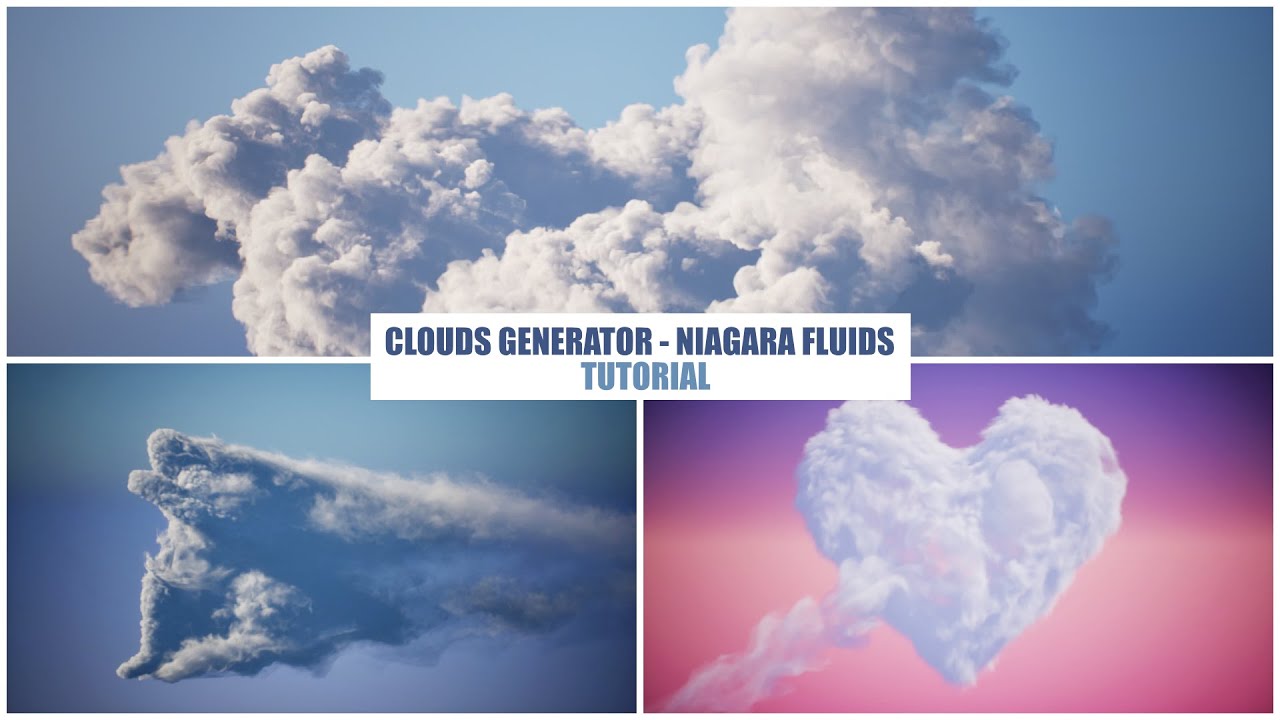Clouds Generator - Niagara Fluids | Unreal Engine 5.3 + | Tutorial