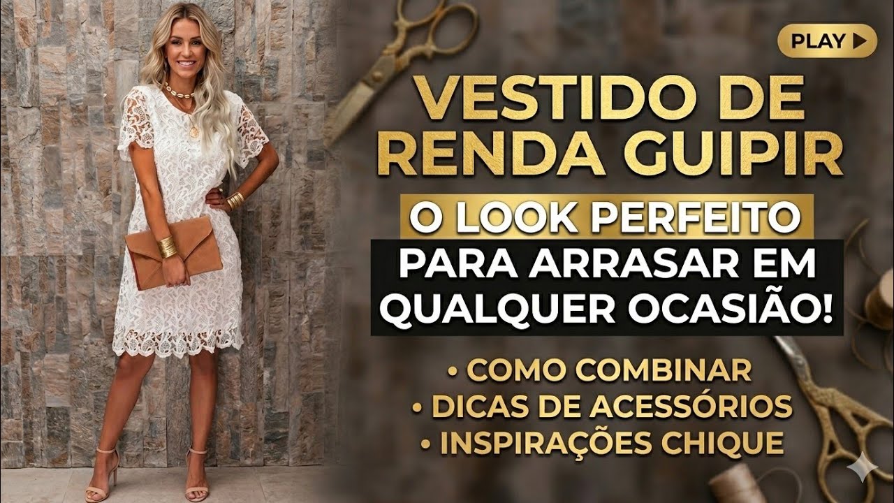 ✅️ DIY Vestido de Renda Guipir_Costura passo a passo para iniciantes com Gisleide Novelo