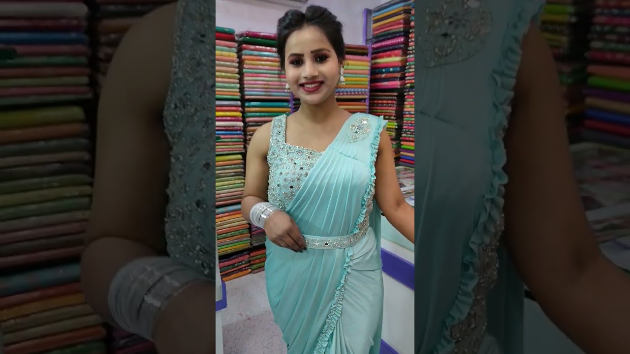 🥻  party wear Indo Western saree... NARI Sarees Badlapur East 9619028864/9619902652 #shorts