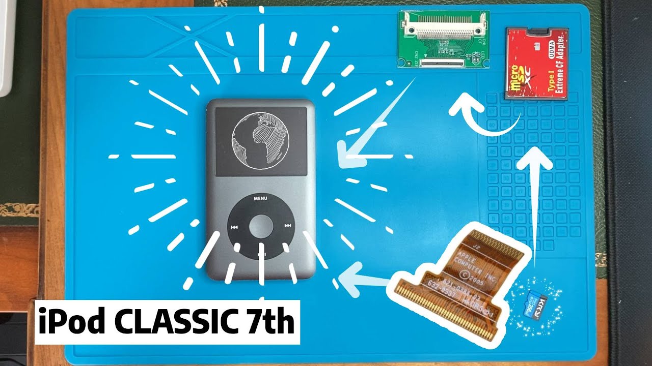 iPod Classic 7th modded compact flash SD CARD and ribbon replacement
