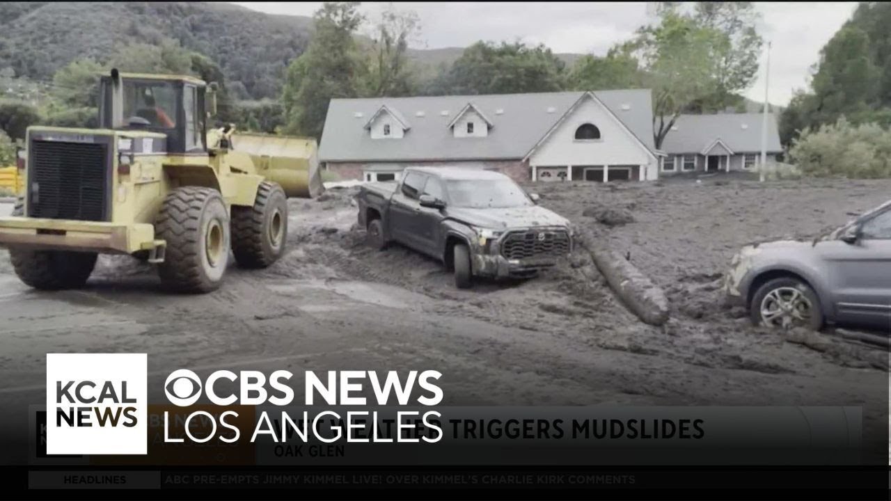 Mudslide cleanup underway in Oak Glen after rainstorm