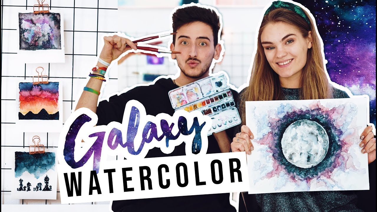 Aquarell Malen lernen - Tipps für Galaxy Watercolor Bilder // I'mJette