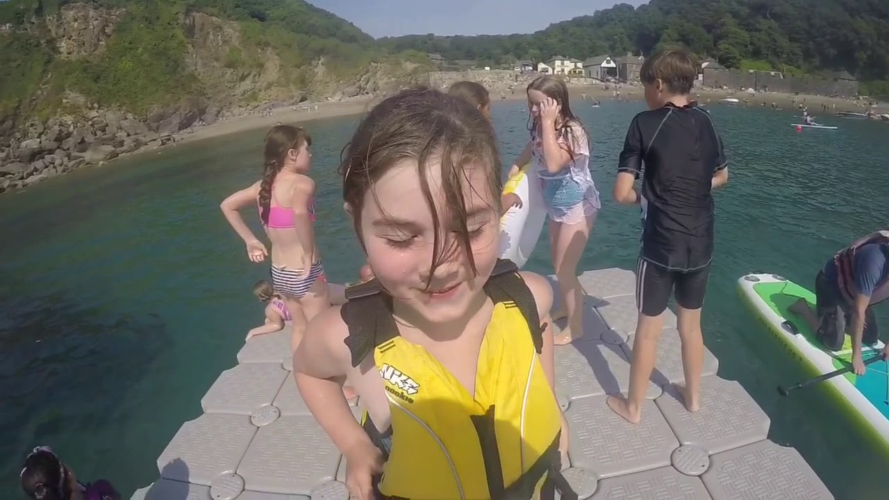 Fun at Polkerris Cornwall