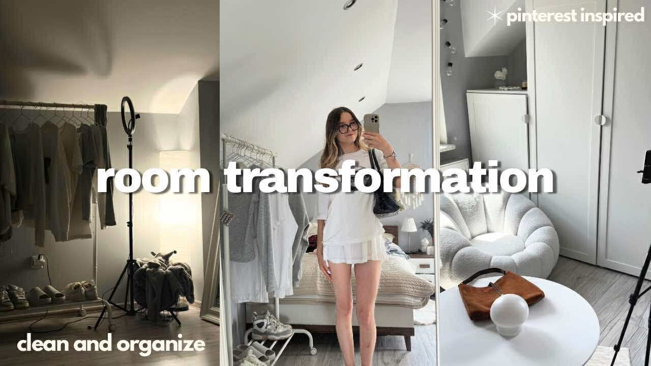 ROOM TRANSFORMATION: pinterest inspired, decorating, cleaning🩰🌟