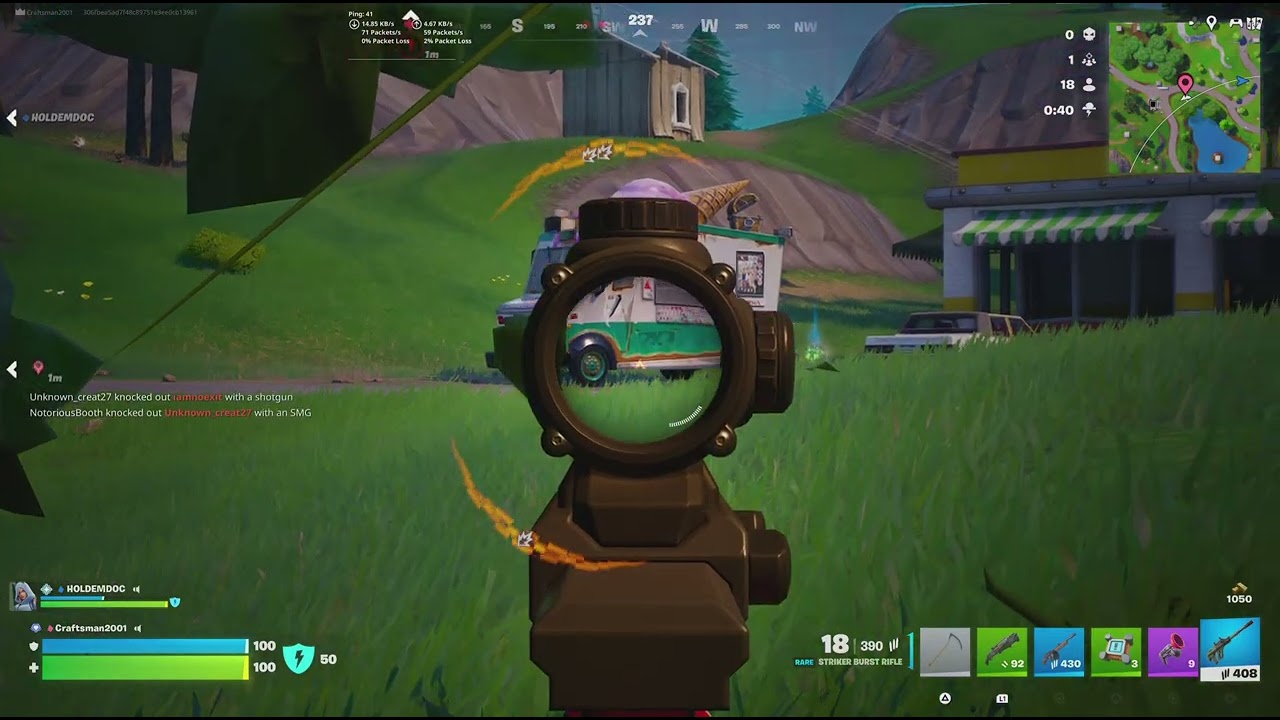Fortnite striker burst kill