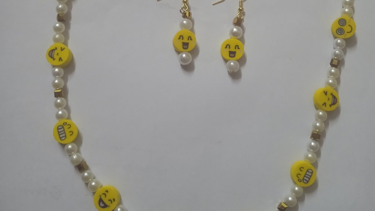 Cute Jewellery Making with Wire & Rubber Emoji 😄 | Easy DIY Necklace & Earrings Tutorial 