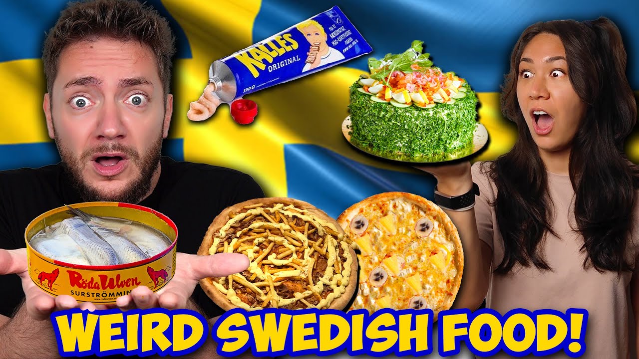 Пробуем самую странную шведскую еду 🇸🇪 (от сюрстрёмминга до пиццы-кебаба и многого другого)
