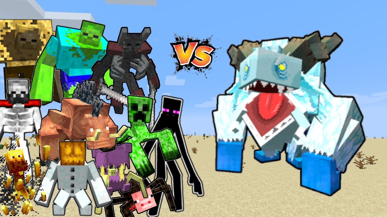 Frostmaw Vs Mutant Beasts and Mutant More in Minecraft