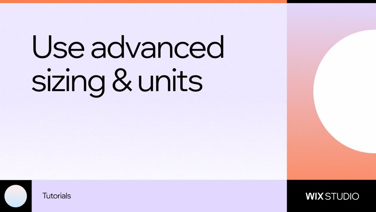 How to use Advanced sizing & units with Wix Studio