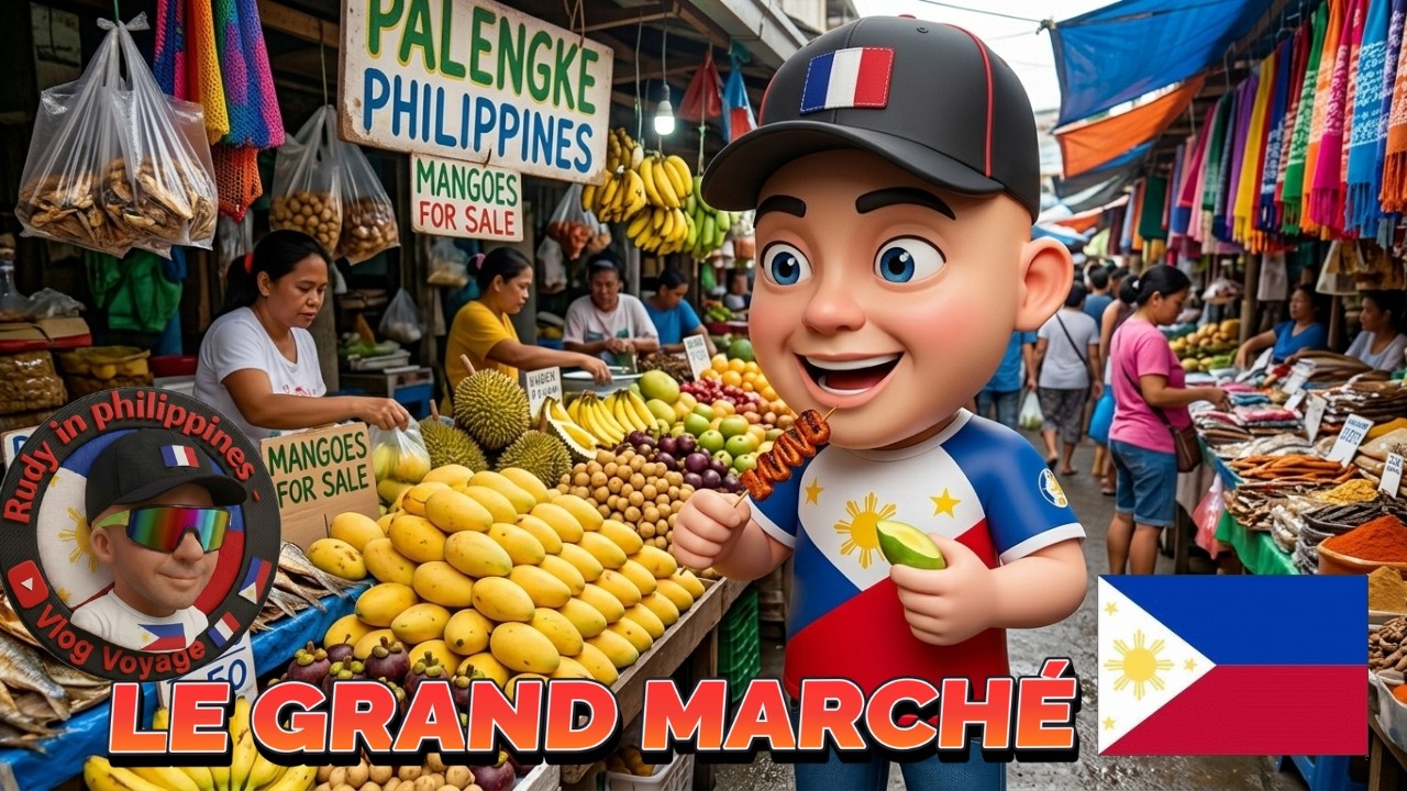 Incroyable marché aux Philippines 🇵🇭 : poissons géants, légumes colorés… et la sortie chaotique !