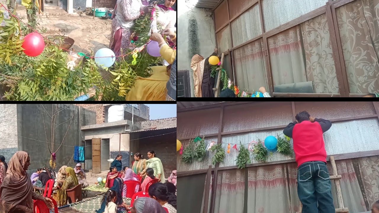 🤗🤩ਘਰ ਵਿੱਚ ਲੱਗਿਆ ਰੌਣਕਾਂ ,ਅਤੇ ਬੰਨਿਆ ਨਿੰਮ 🥳#tranding #punjabiculture #viralvideos