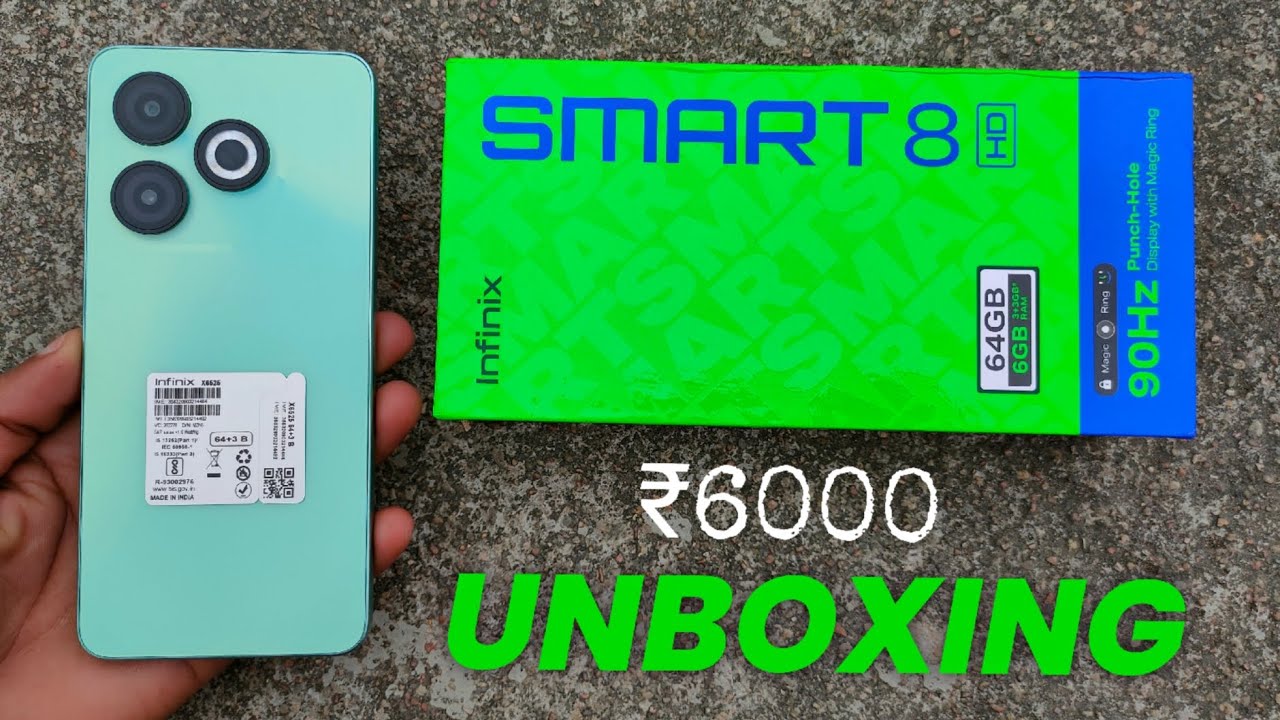 infinix Smart 8 HD Unboxing And first' Look | Magic Ring | 90Hz Display