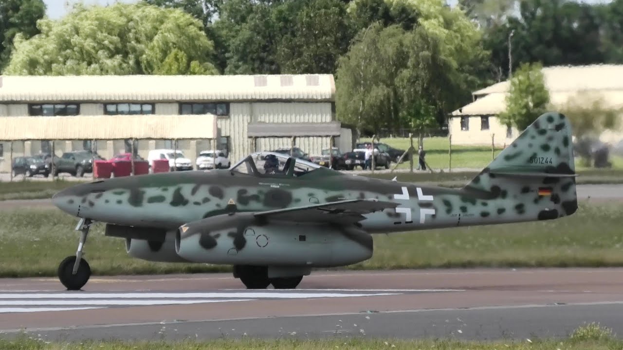 Messerschmitt Me-262 B1A D-IMTT Take Off at RIAT 2023