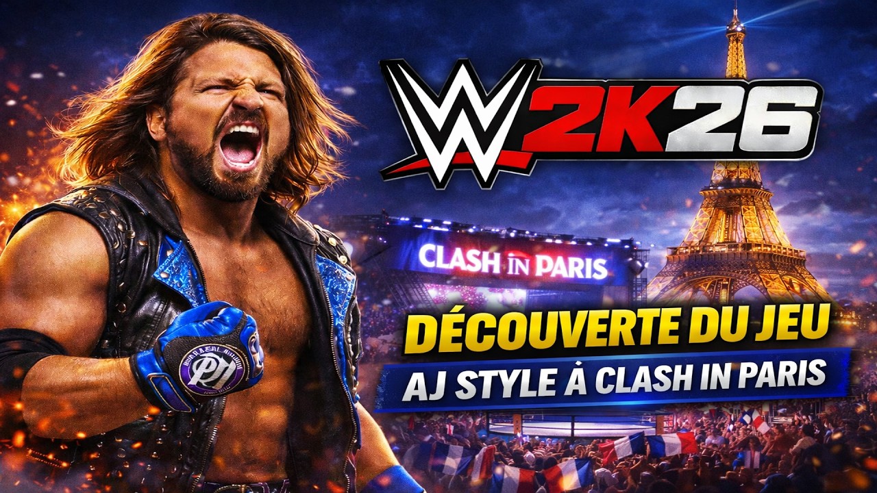 Je découvre WWE 2K26 ! AJ Styles à Clash in Paris 🇫🇷