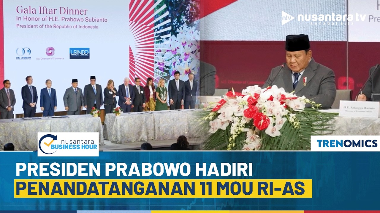 Presiden Prabowo Saksikan 11 MoU Pengusaha dan AS Bernilai Rp650 Triliun | NBH
