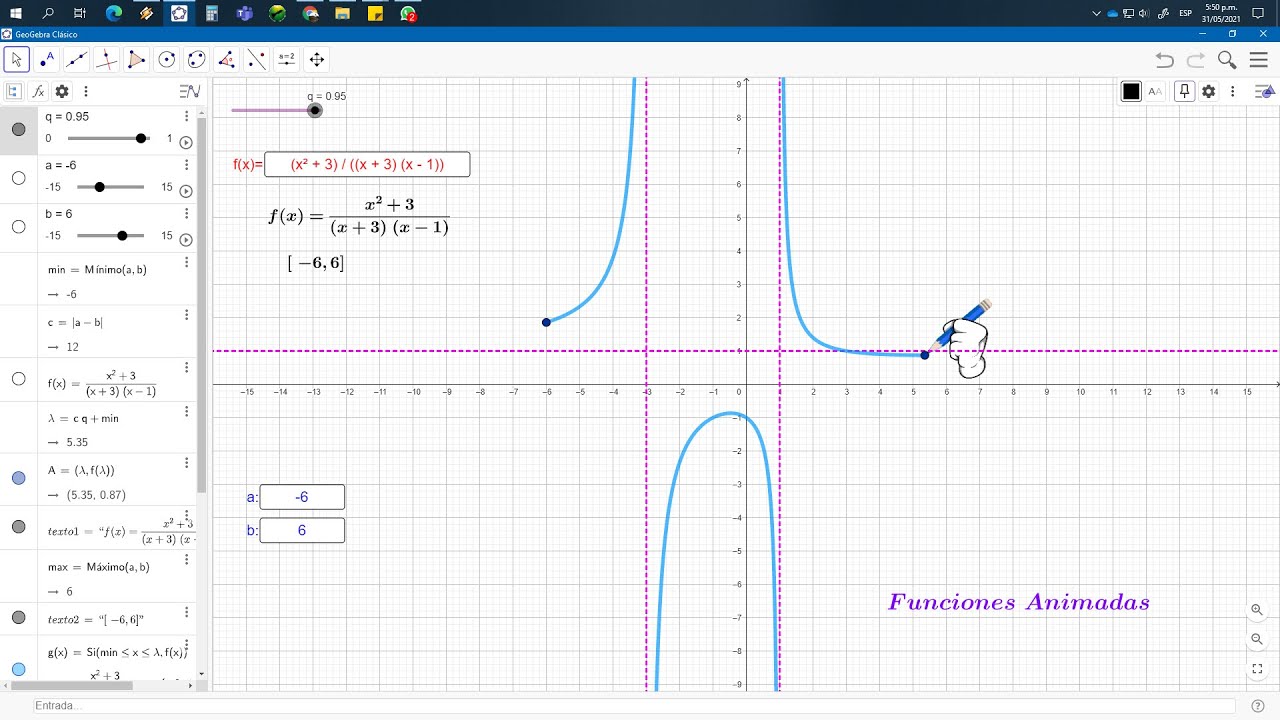 Funciones Animadas en Geogebra (Tutorial)