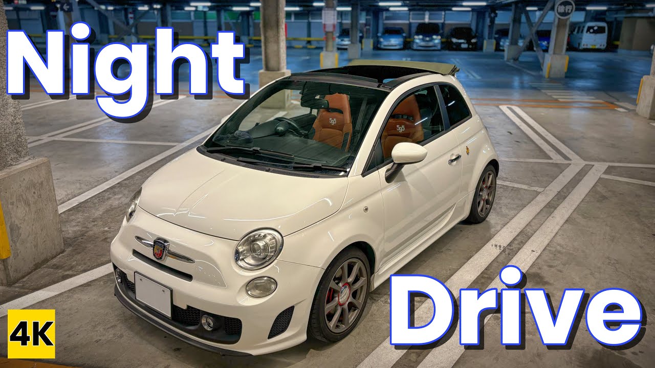 ［ABARTH500C 4K ASMR］今度はアバルトでNight Drive♪ A PITオートバックス京都へお買い物