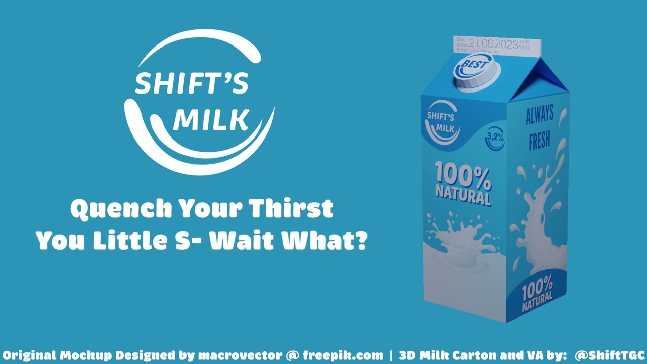 Shifts Milk (FAKE) Advert - Blender Milk Carton