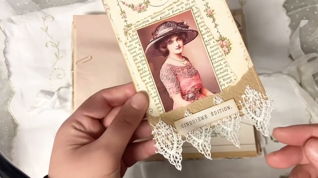 Peachy Pink Vintage Junk Journal flip through