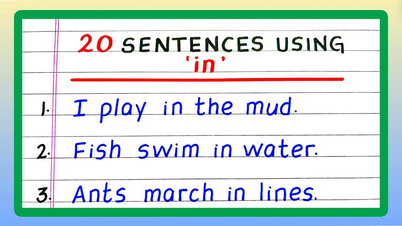 20 Sentences with 