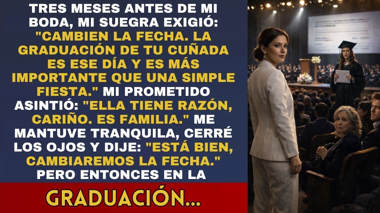 Cancelé Mi Boda para la Graduación de Mi Cuñada — Cuando Mi Jefe Apareció en la Ceremonia