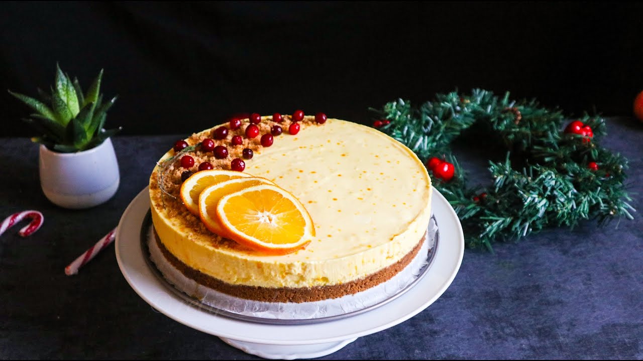 Christmas cheesecake | gingerbread cheesecake | no-bake, no eggs