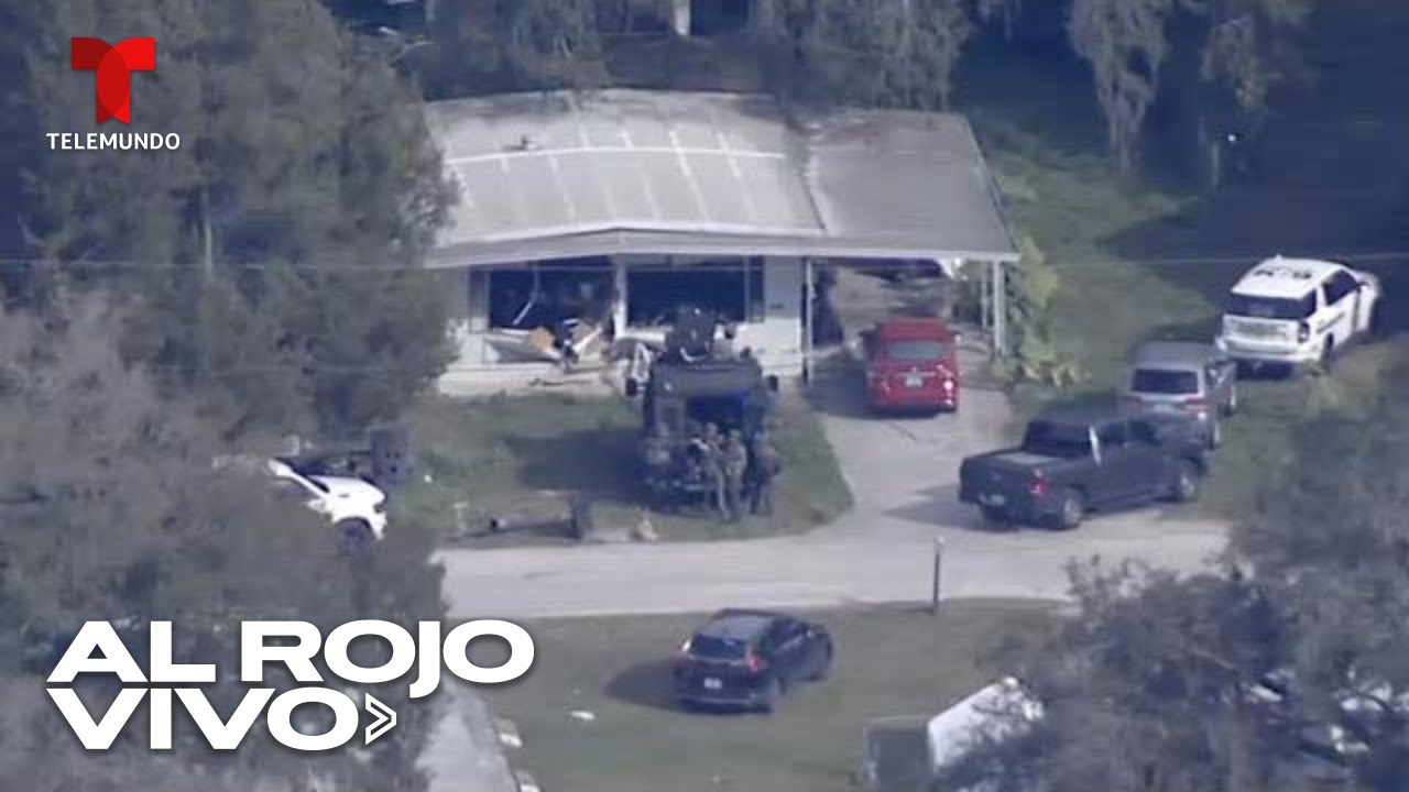 Policías rodean una casa donde se atrinchera un sospechoso que les disparó en Florida | Al Rojo Vivo