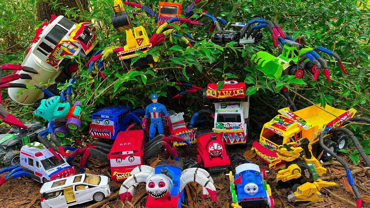 Upgrade RC LIGHTNING MCQUEEN EATER Monster Percy Spider, Monster Mcqueen Monster Truck Police Car