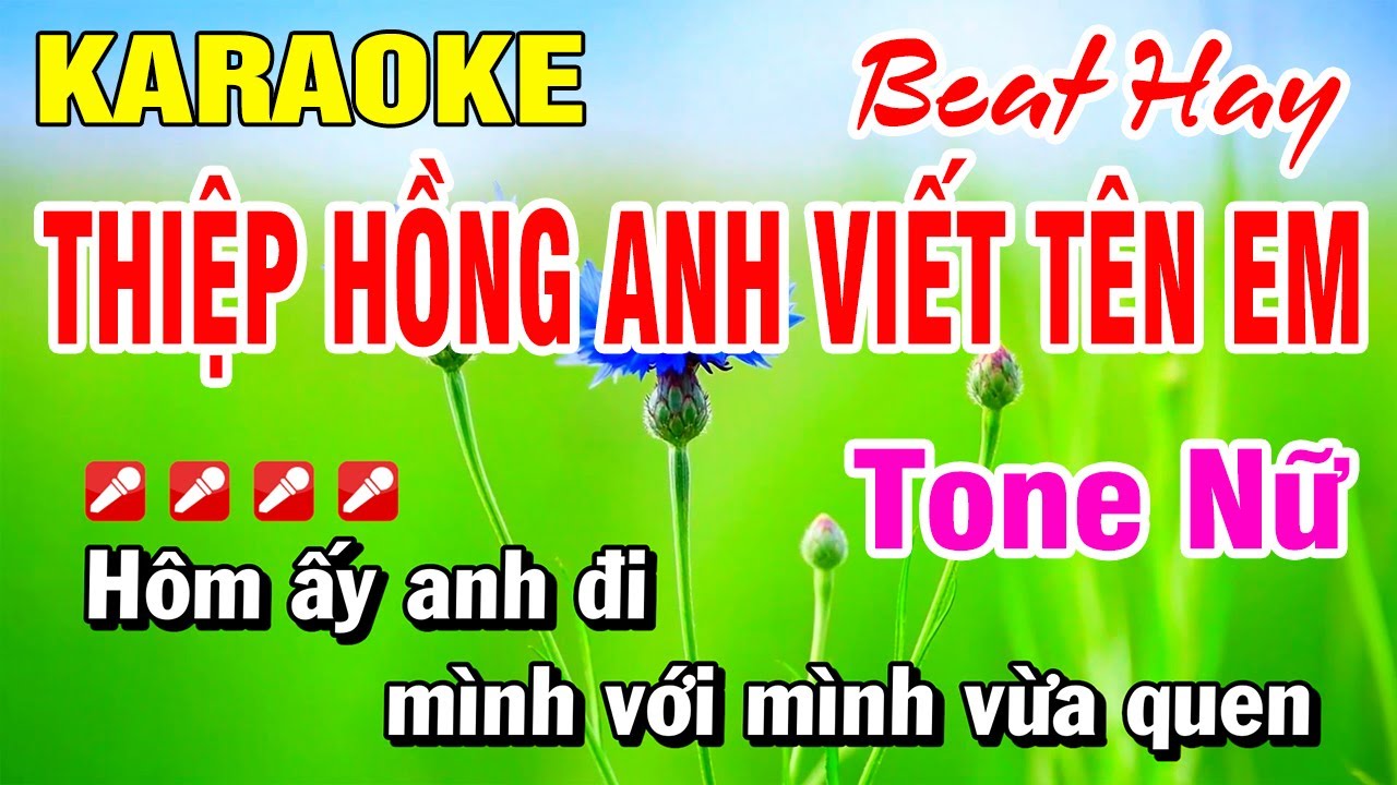 Karaoke Nhạc Sống Tone Nữ Thiệp Hồng Anh Viết Tên Em - Nhạc 2026 (Beat Hay) Hoài Phong 2