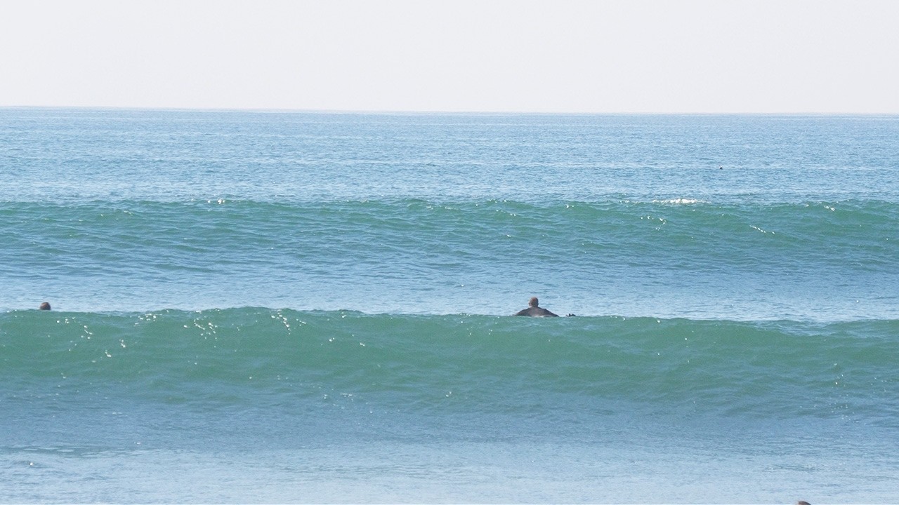 Surfing at Churches Beach in Orange County CA