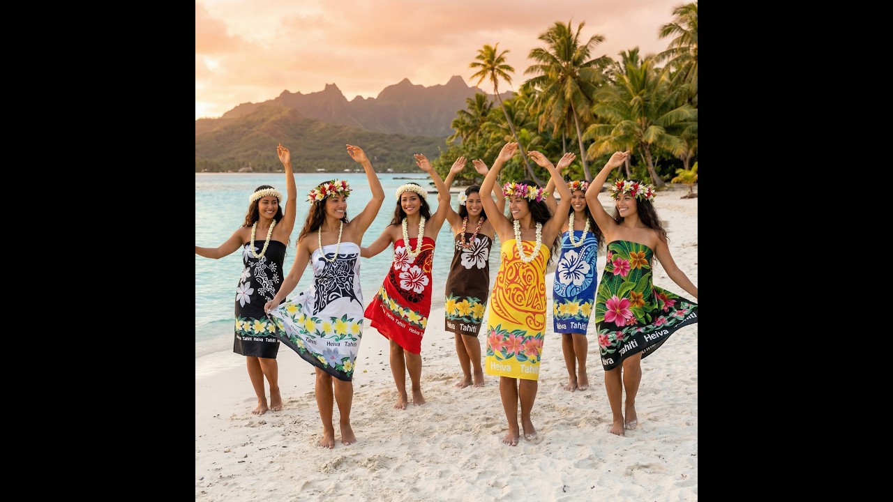 PAREOS DE LA TROUPE HEIVA TAHITI