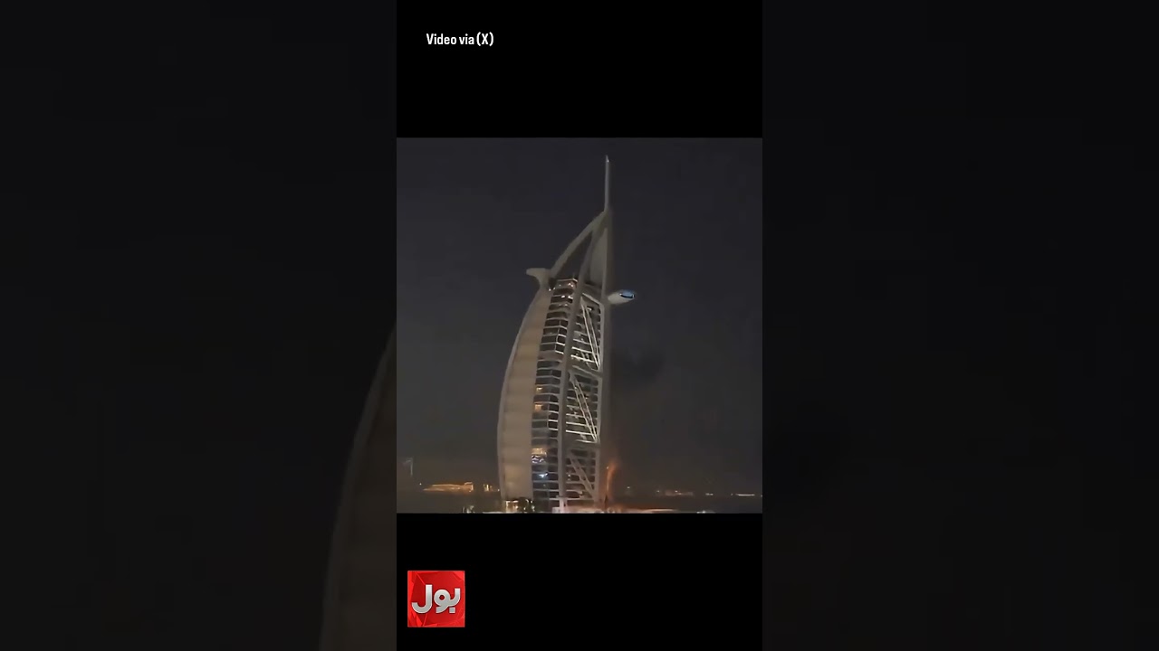Footage Shows Dubai Burj Khalifa Hit by Iranian Drone | Dubai News Today | #Shorts