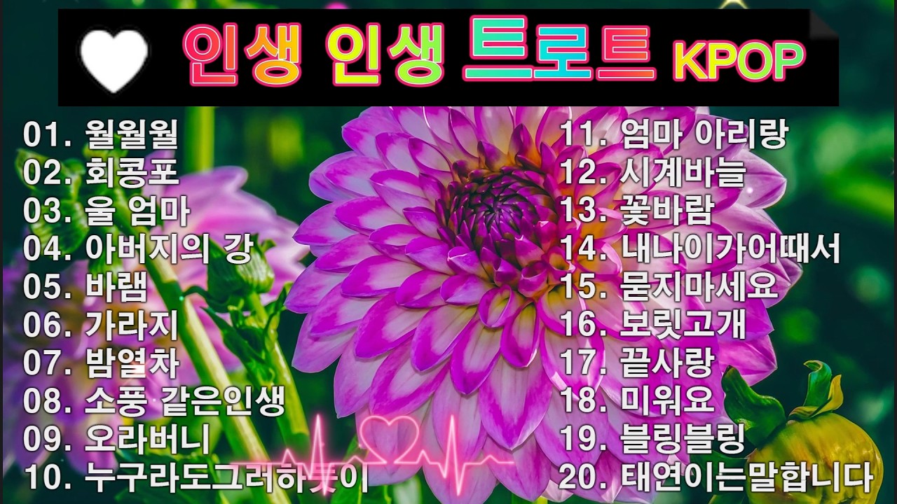 인생 인생 트로트 KPOP (TROT) PLAYLIST 💸 ( 꽃길.상사화.여인의 눈물.회룡포.바람길...) #Kpop