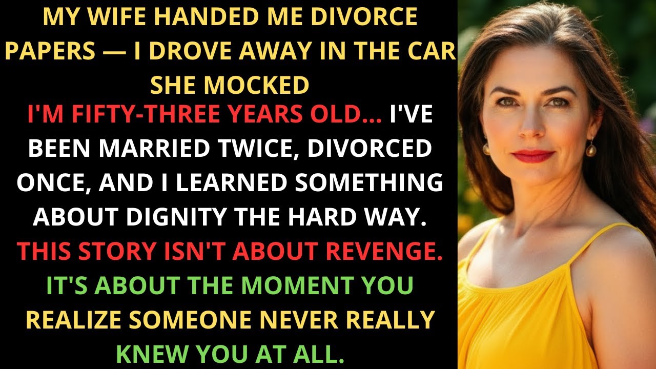My Wife Handed Me Divorce Papers — I Drove Away in the Car She Mocked