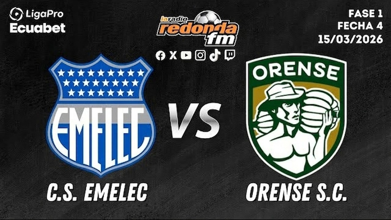 🔴 EN VIVO / LIGA ECUABET / EMELEC VS ORENSE / 15 DE MARZO 2026