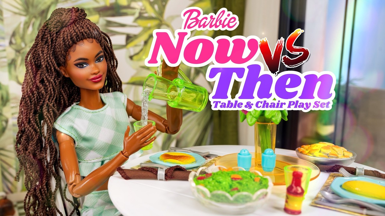 Versus : Barbie Table & Chairs Play Sets | Now vs  Then | 2006 vs 2022