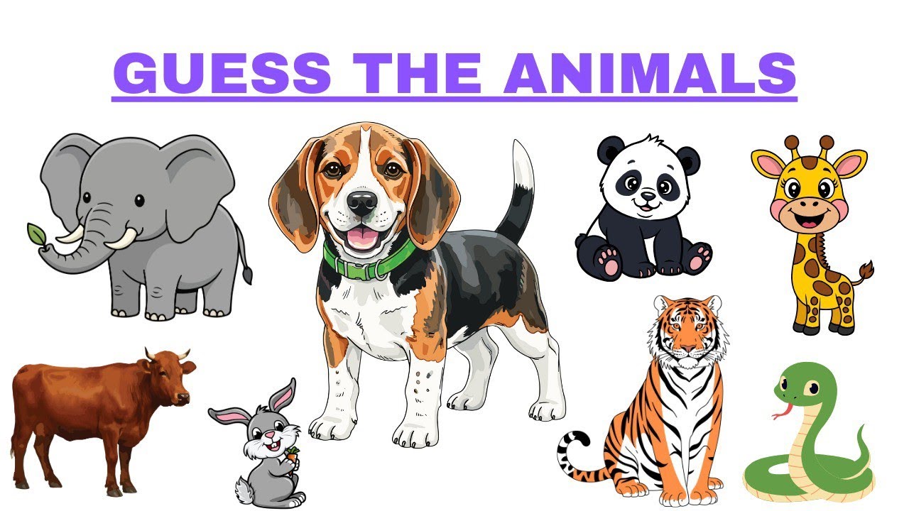 Guess and Learn 10 Animals 🐾 | Animal Quiz for Kids | Learn Animal Names