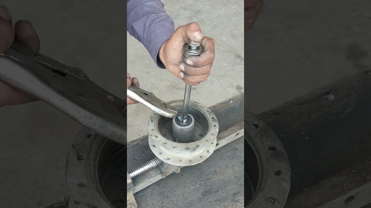 Homemade bearing puller tool to pull from the inner side #homemadetools #tools #seniorwelder