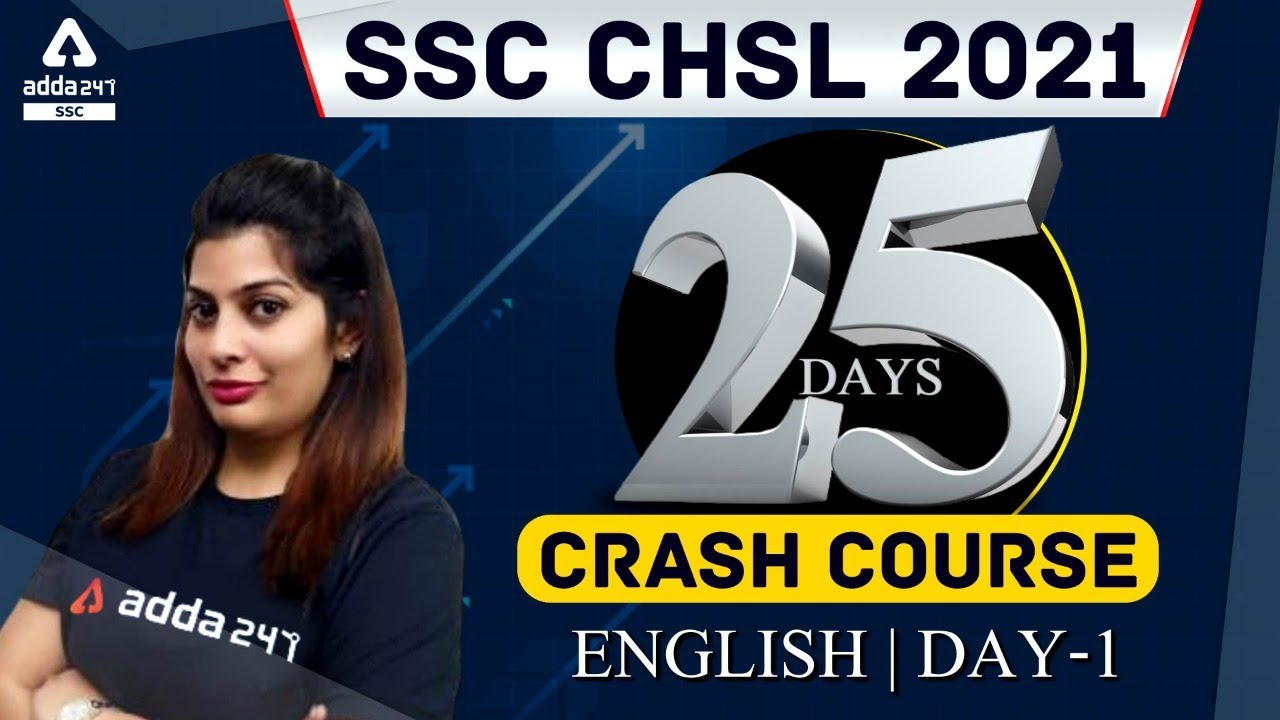 SSC CHSL 2021 | English #1 | 25 Days Crash Course TO Crack SSC CHSL Exam