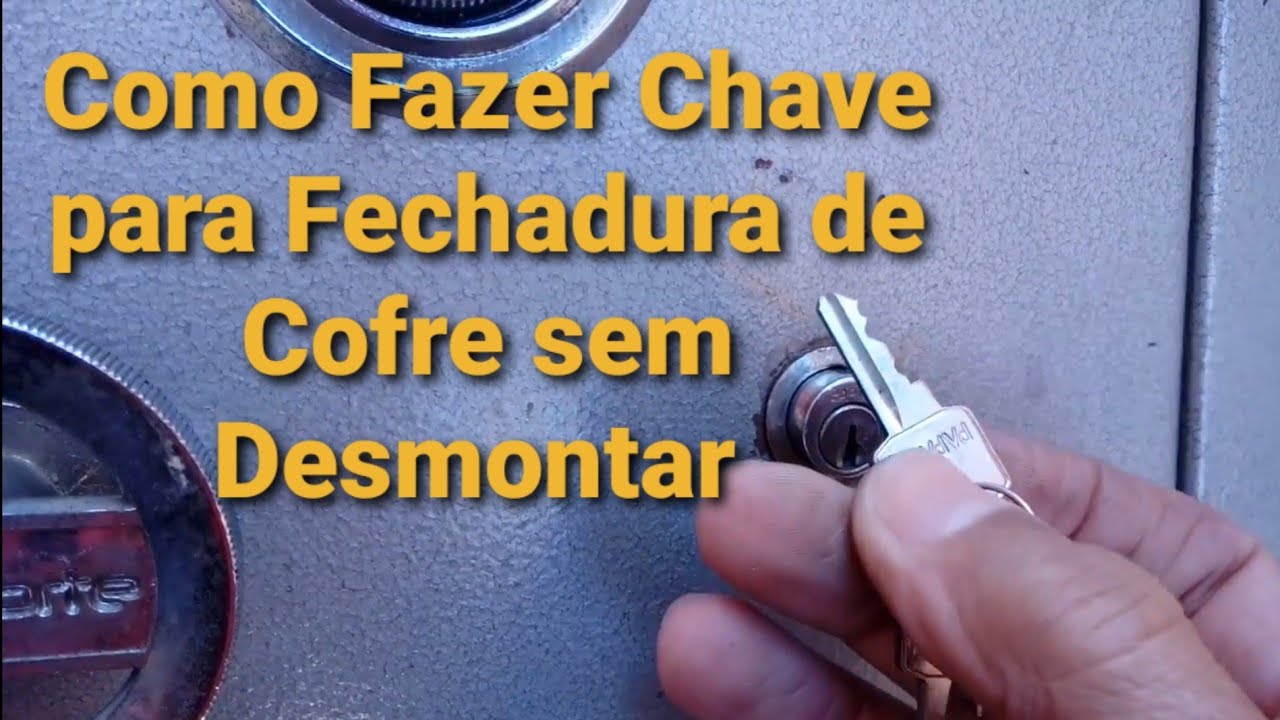 ✅💰 Como fazer Chave para Fechadura de Cofre sem desmontar  -  @CHAVEIRO H M - Locksmith