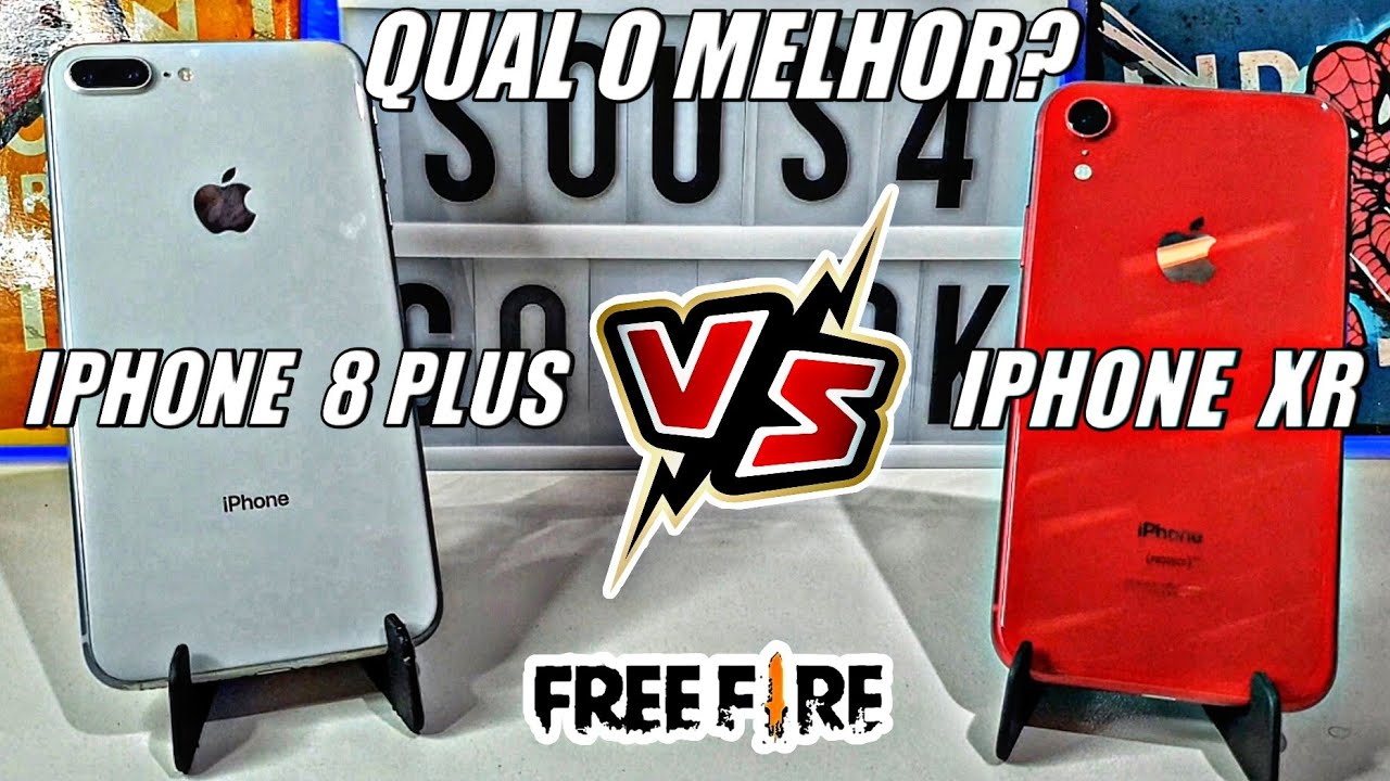 IPHONE 8 PLUS VS IPHONE XR QUAL O MELHOR PRA 2022? FREE FIRE