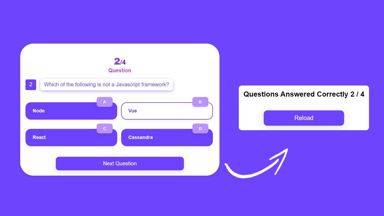 How To Make a Quiz App Using HTML CSS And Javascript || Create Quiz App in html css and javascript