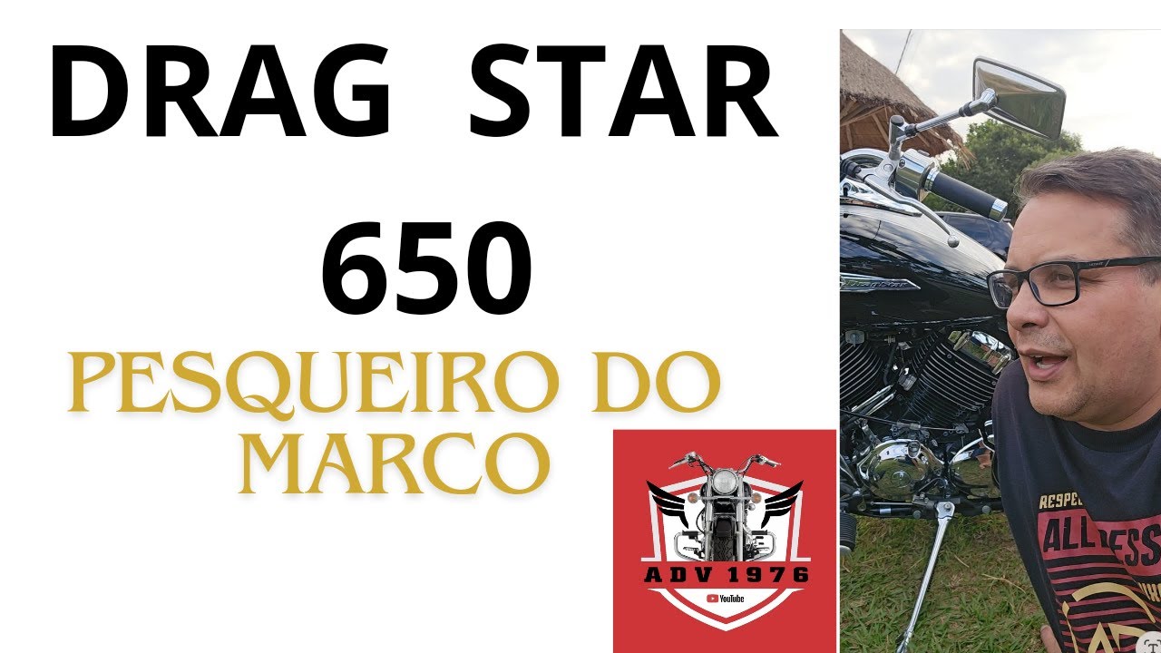Drag Star 650 ( Iluminada )  X  Pesqueiro do Marco #pesqueiro #dragstar650 #motovlog
